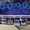 Blue Party Hanging Paper Fans DIY Set,12pcs Set Paper Fans Set Hanging Pinwheels Fan DIY Paper Craft for Wedding Birthday Christmas Party Decoration Hanging Paper Fan Flower Decoration (Blue)